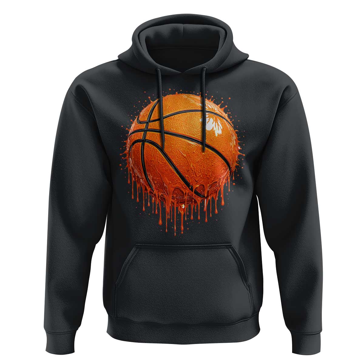 Funny Basketball Drip Splash Graphic Hoodie