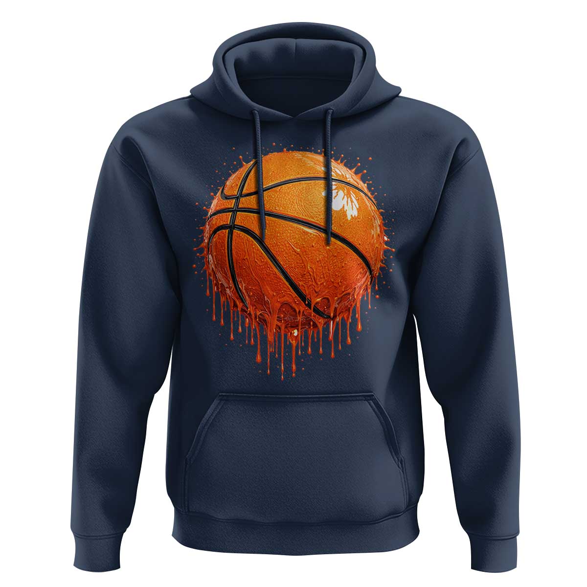 Funny Basketball Drip Splash Graphic Hoodie