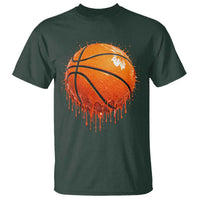 Funny Basketball Drip Splash Graphic T Shirt