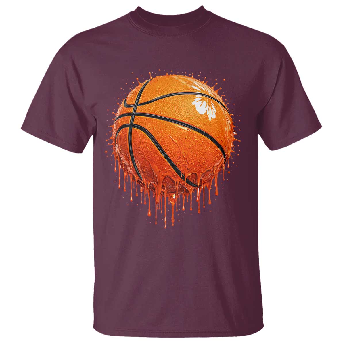 Funny Basketball Drip Splash Graphic T Shirt