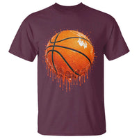 Funny Basketball Drip Splash Graphic T Shirt