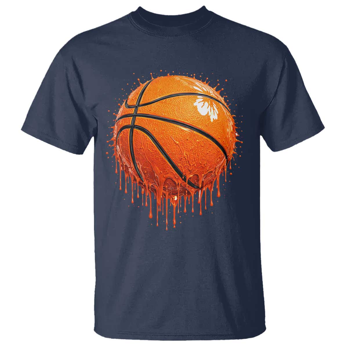 Funny Basketball Drip Splash Graphic T Shirt