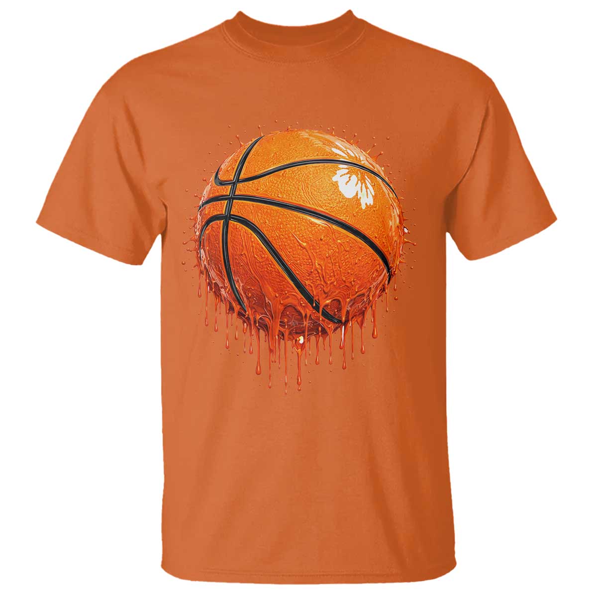 Funny Basketball Drip Splash Graphic T Shirt