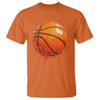 Funny Basketball Drip Splash Graphic T Shirt