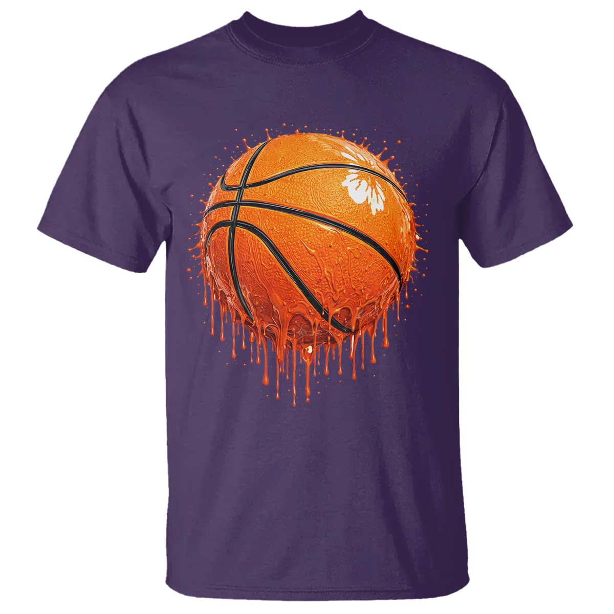 Funny Basketball Drip Splash Graphic T Shirt