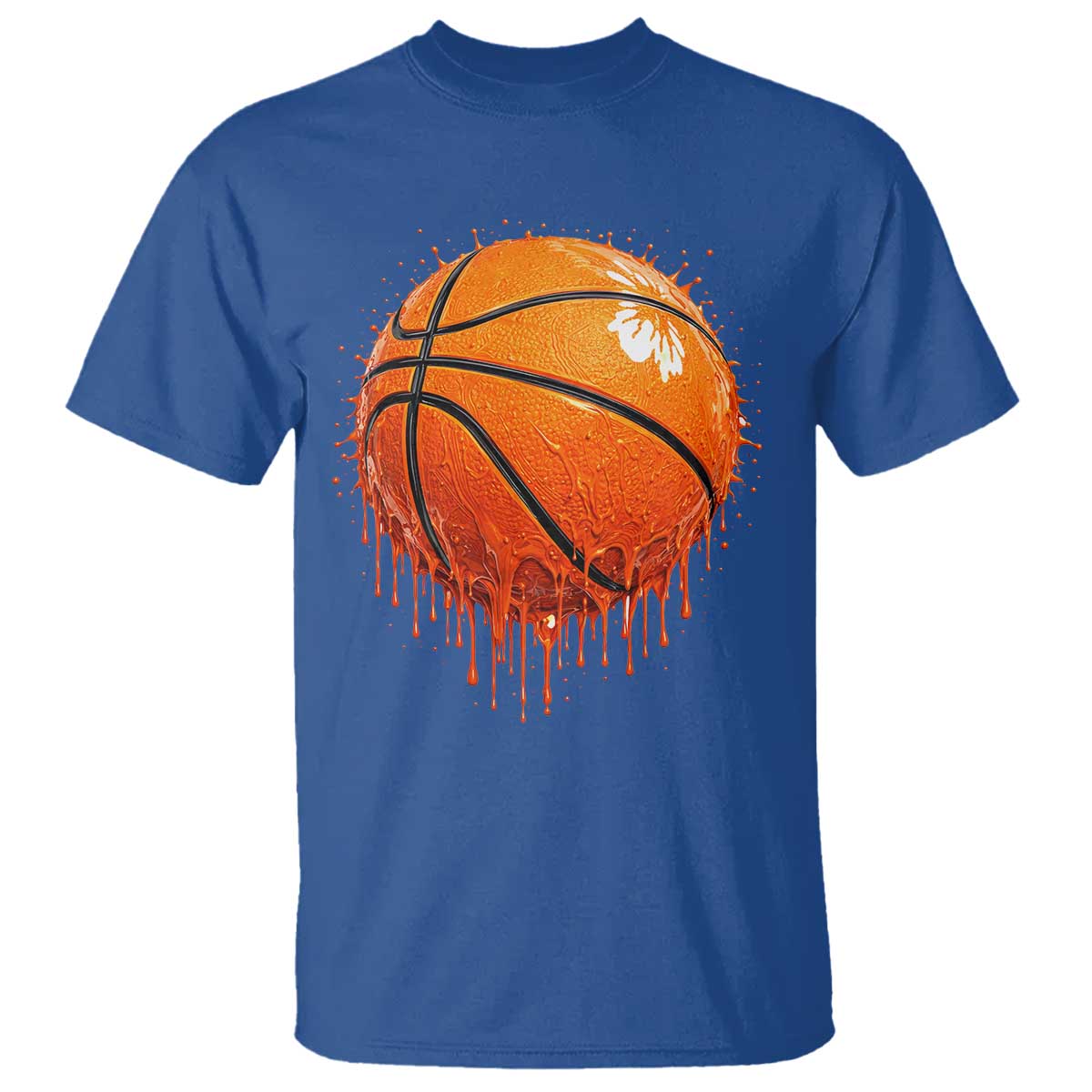 Funny Basketball Drip Splash Graphic T Shirt