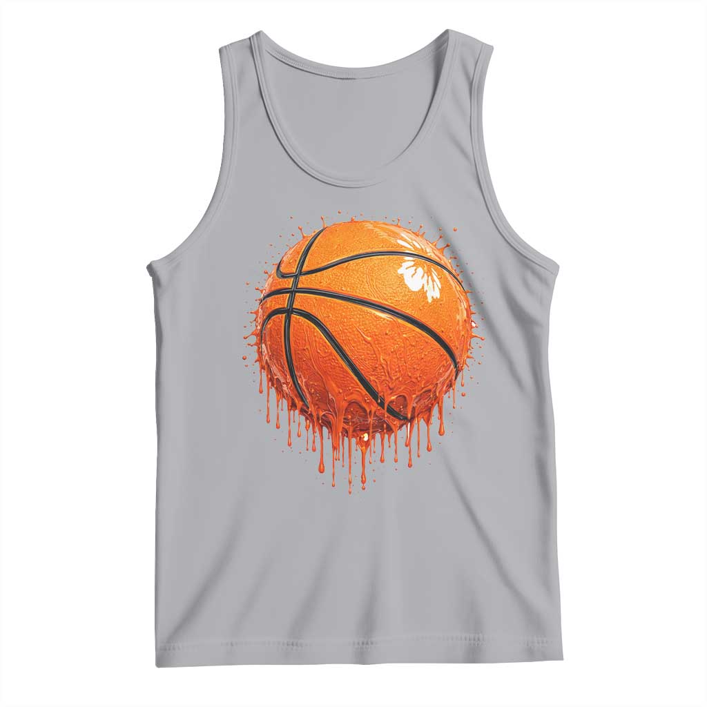 Funny Basketball Drip Splash Graphic Tank Top