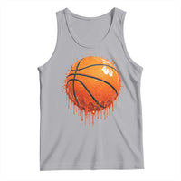 Funny Basketball Drip Splash Graphic Tank Top