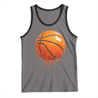 Funny Basketball Drip Splash Graphic Tank Top