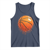 Funny Basketball Drip Splash Graphic Tank Top