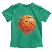 Funny Basketball Drip Splash Graphic Toddler T Shirt