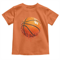 Funny Basketball Drip Splash Graphic Toddler T Shirt