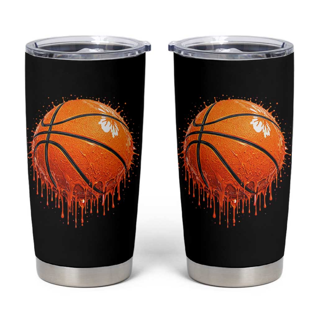 Funny Basketball Drip Splash Graphic Tumbler Cup