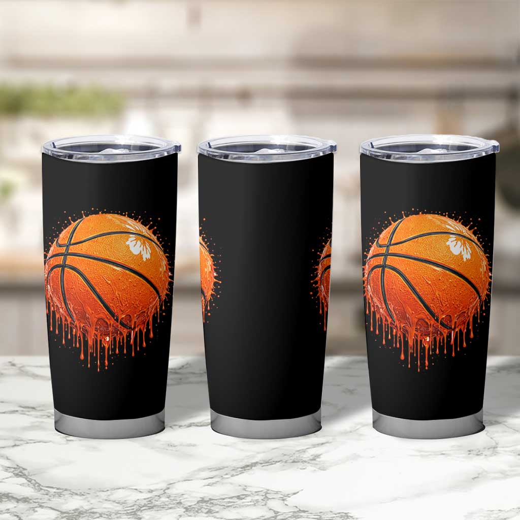 Funny Basketball Drip Splash Graphic Tumbler Cup