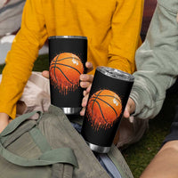 Funny Basketball Drip Splash Graphic Tumbler Cup