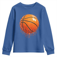 Funny Basketball Drip Splash Graphic Youth Sweatshirt
