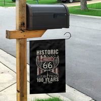Historic Route Highway 66 100 Years Anniversary Garden Flag Highway Road Sign Wings Vintage American Flag