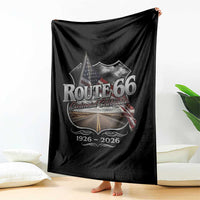 US Route Highway 66 Centennial Celebration Throw Blanket 100 Years Of The Mother Road Vintage American Flag