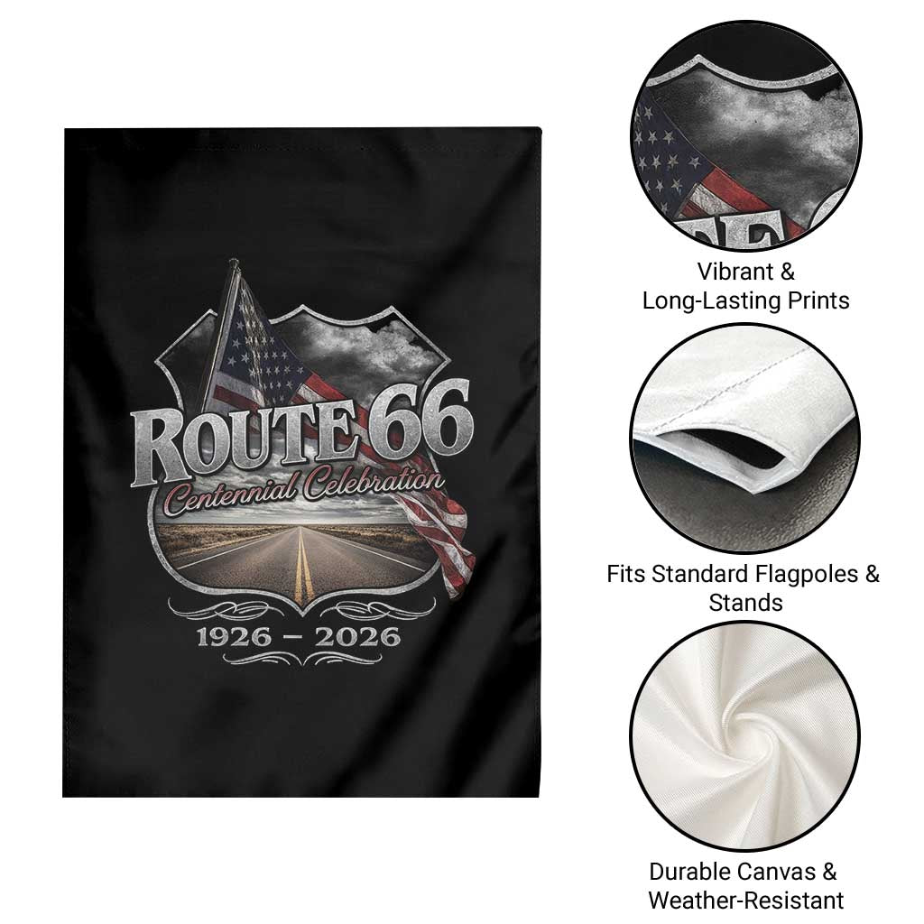 US Route Highway 66 Centennial Celebration Garden Flag 100 Years Of The Mother Road Vintage American Flag