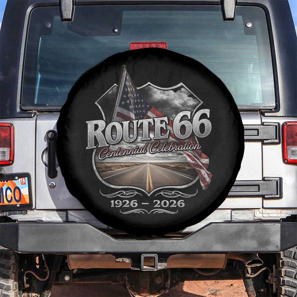 US Route Highway 66 Centennial Celebration Spare Tire Cover 100 Years Of The Mother Road Vintage American Flag