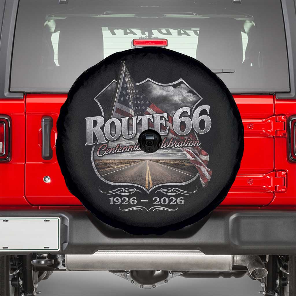 US Route Highway 66 Centennial Celebration Spare Tire Cover 100 Years Of The Mother Road Vintage American Flag