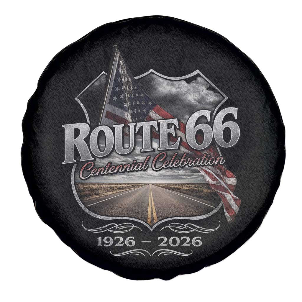 US Route Highway 66 Centennial Celebration Spare Tire Cover 100 Years Of The Mother Road Vintage American Flag