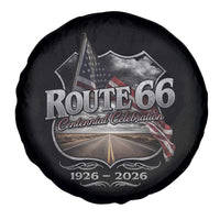 US Route Highway 66 Centennial Celebration Spare Tire Cover 100 Years Of The Mother Road Vintage American Flag