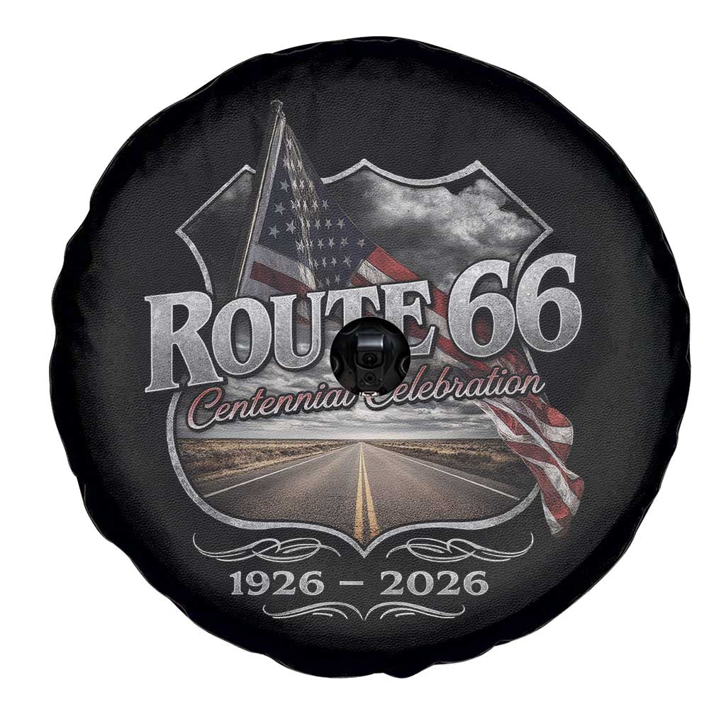 US Route Highway 66 Centennial Celebration Spare Tire Cover 100 Years Of The Mother Road Vintage American Flag