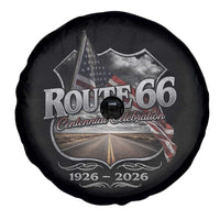 US Route Highway 66 Centennial Celebration Spare Tire Cover 100 Years Of The Mother Road Vintage American Flag