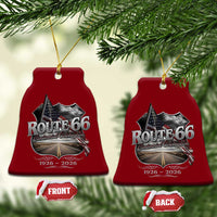 US Route Highway 66 Centennial Celebration Ceramic Ornament 100 Years Of The Mother Road Vintage American Flag