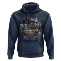 US Route Highway 66 Centennial Celebration Hoodie 100 Years Of The Mother Road Vintage American Flag