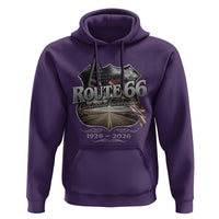 US Route Highway 66 Centennial Celebration Hoodie 100 Years Of The Mother Road Vintage American Flag