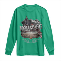 US Route Highway 66 Centennial Celebration Long Sleeve Shirt 100 Years Of The Mother Road Vintage American Flag