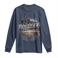 US Route Highway 66 Centennial Celebration Long Sleeve Shirt 100 Years Of The Mother Road Vintage American Flag