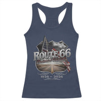 US Route Highway 66 Centennial Celebration Racerback Tank Top 100 Years Of The Mother Road Vintage American Flag