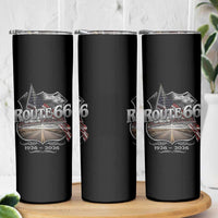 US Route Highway 66 Centennial Celebration Skinny Tumbler 100 Years Of The Mother Road Vintage American Flag