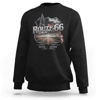 US Route Highway 66 Centennial Celebration Sweatshirt 100 Years Of The Mother Road Vintage American Flag
