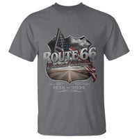 US Route Highway 66 Centennial Celebration T Shirt 100 Years Of The Mother Road Vintage American Flag