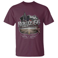 US Route Highway 66 Centennial Celebration T Shirt 100 Years Of The Mother Road Vintage American Flag