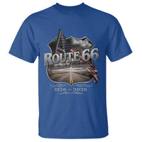 US Route Highway 66 Centennial Celebration T Shirt 100 Years Of The Mother Road Vintage American Flag