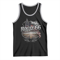 US Route Highway 66 Centennial Celebration Tank Top 100 Years Of The Mother Road Vintage American Flag
