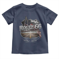 US Route Highway 66 Centennial Celebration Toddler T Shirt 100 Years Of The Mother Road Vintage American Flag