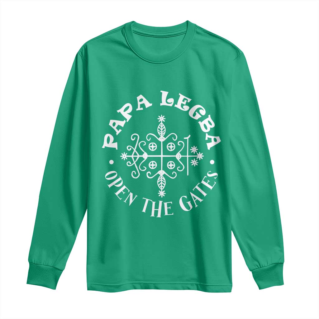 Papa Legba Long Sleeve Shirt Open The Gates Louisiana Voodoo Loa Veve