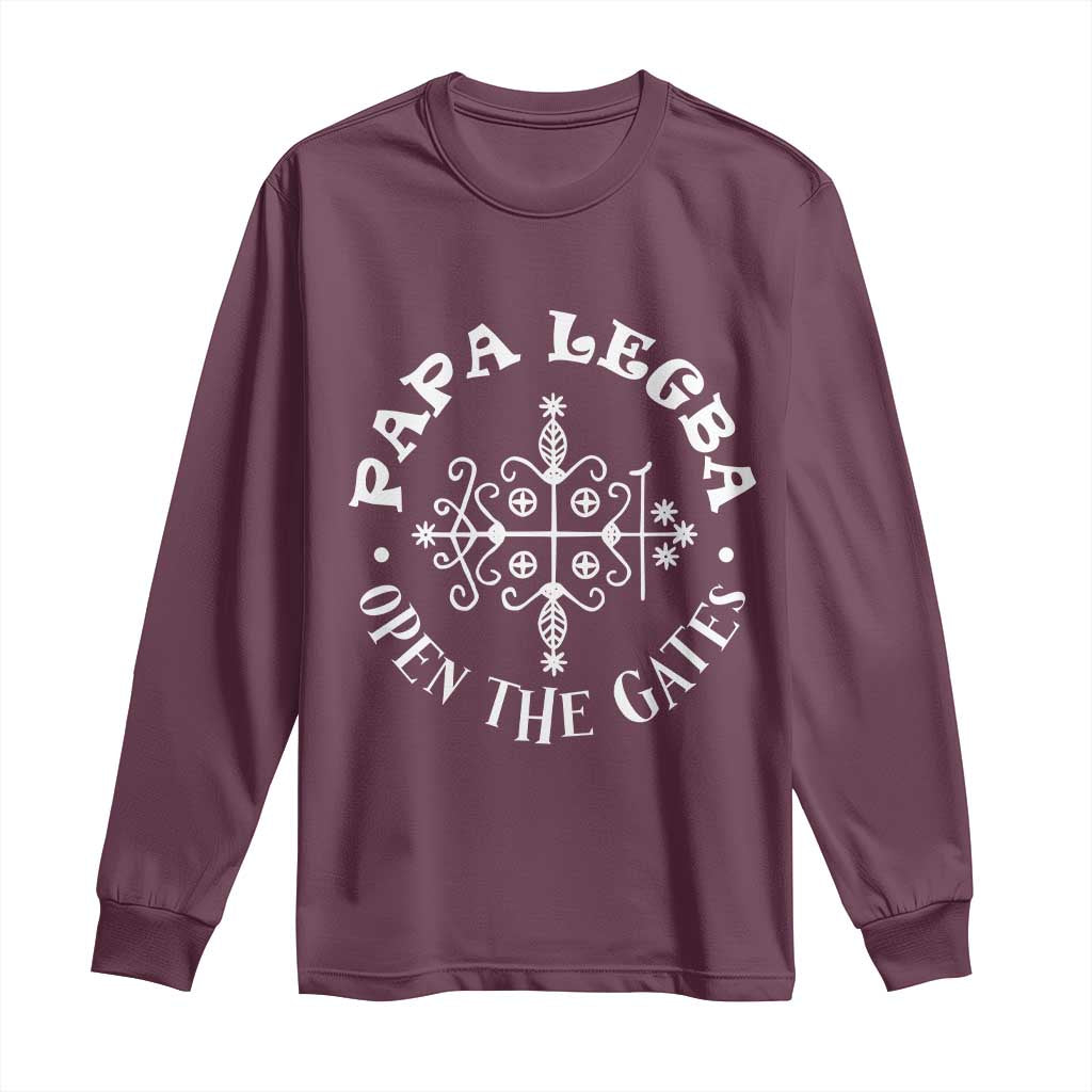 Papa Legba Long Sleeve Shirt Open The Gates Louisiana Voodoo Loa Veve