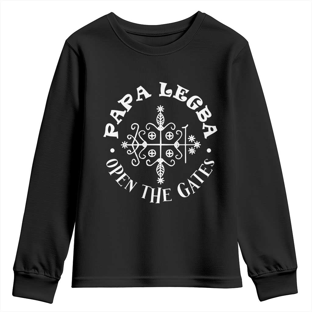 Papa Legba Youth Sweatshirt Open The Gates Louisiana Voodoo Loa Veve