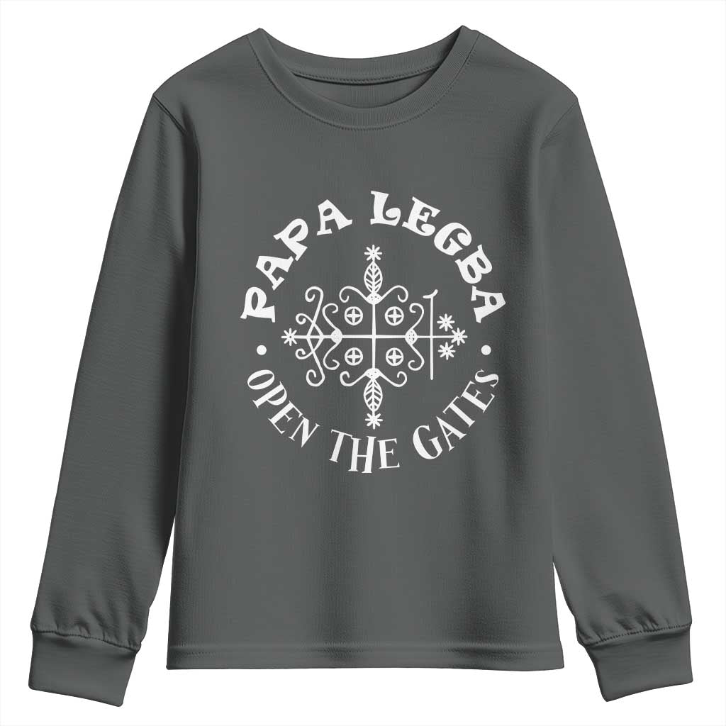 Papa Legba Youth Sweatshirt Open The Gates Louisiana Voodoo Loa Veve