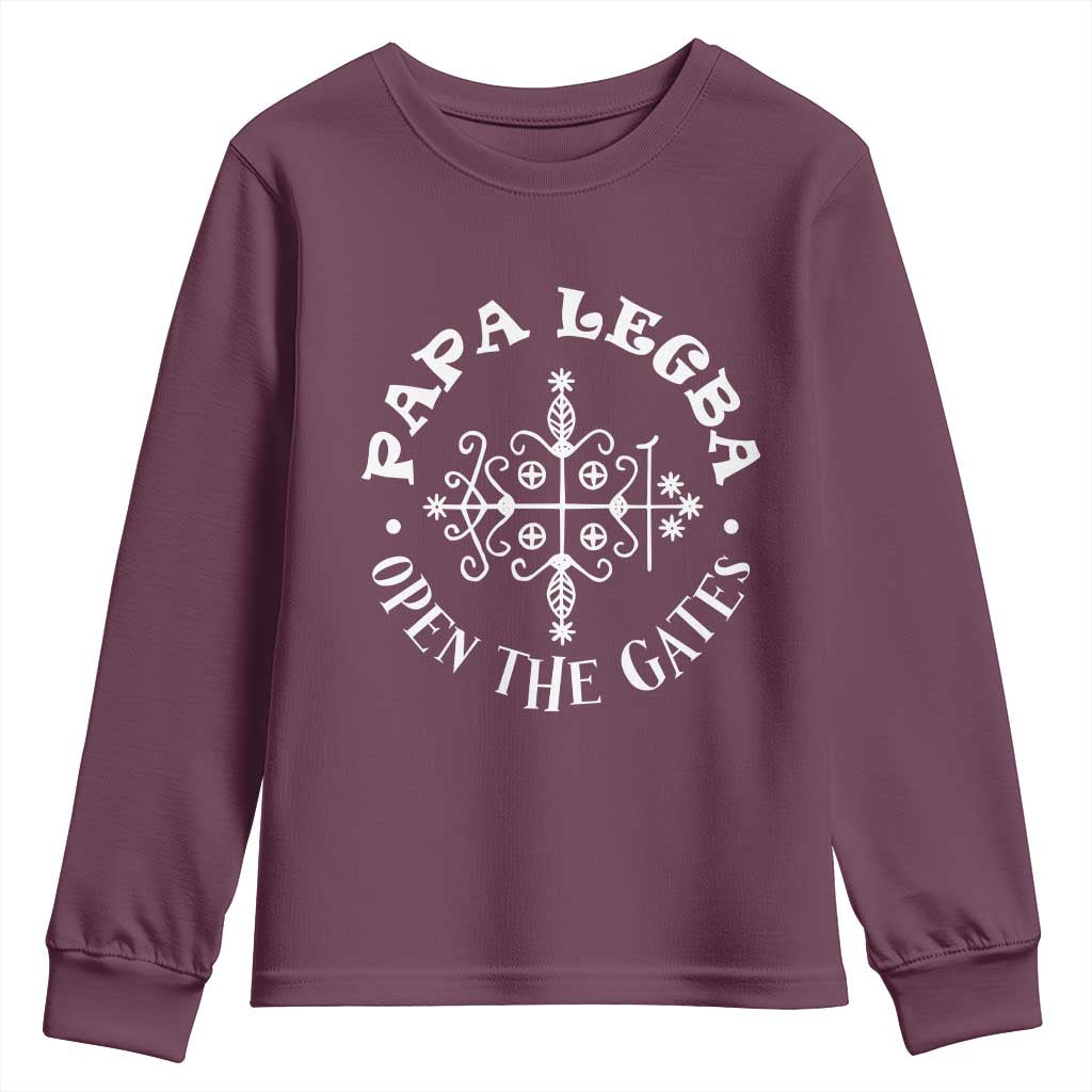 Papa Legba Youth Sweatshirt Open The Gates Louisiana Voodoo Loa Veve