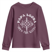Papa Legba Youth Sweatshirt Open The Gates Louisiana Voodoo Loa Veve