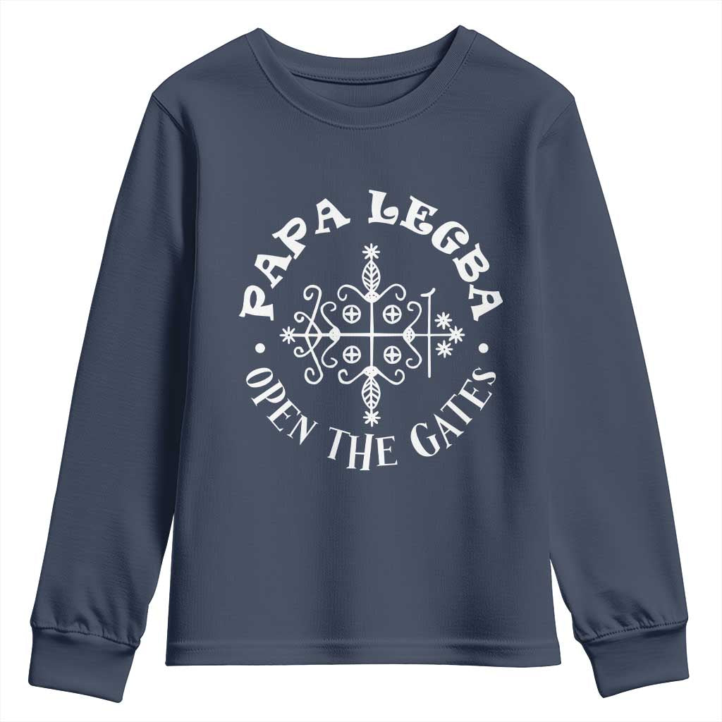 Papa Legba Youth Sweatshirt Open The Gates Louisiana Voodoo Loa Veve