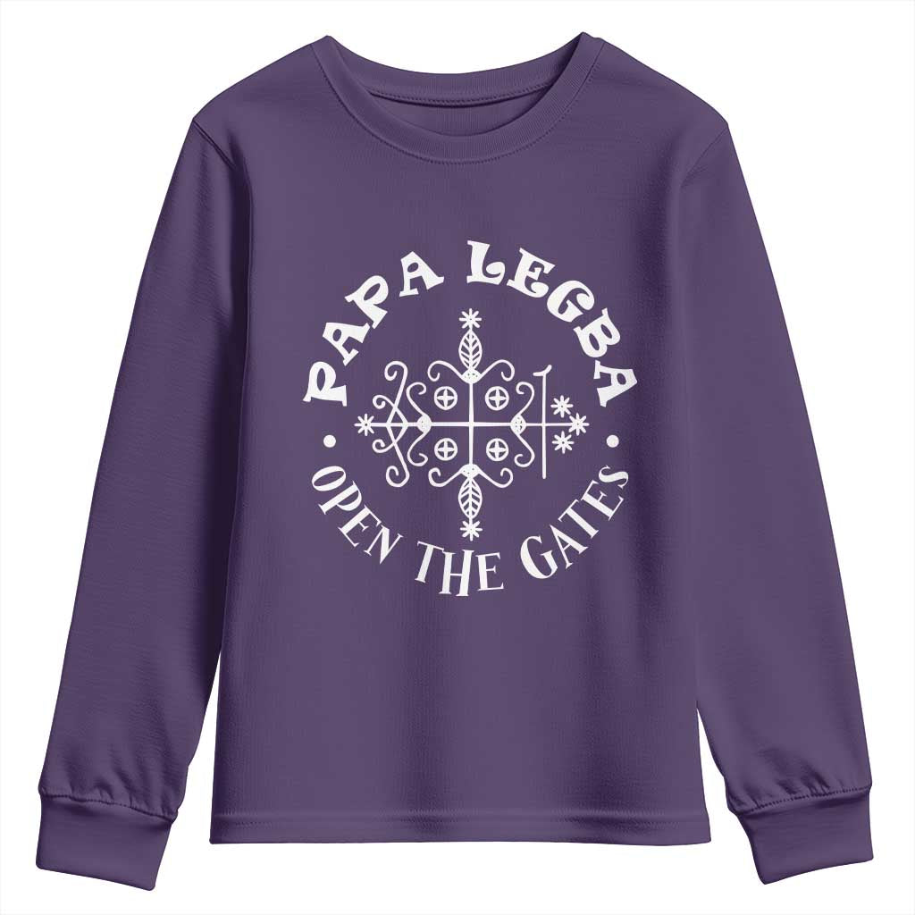 Papa Legba Youth Sweatshirt Open The Gates Louisiana Voodoo Loa Veve